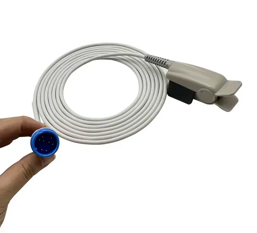 Compatible New Creative K12/K15 Spo2 Sensor for adult finger clip , 8pin,3m