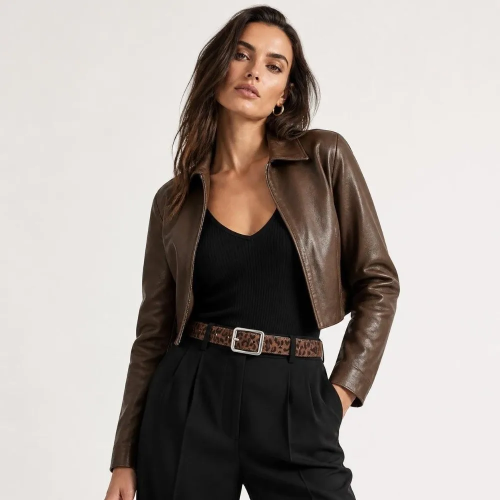 Retro Leopard Print Waist Belt Needle Buckle Gold/Silver Buckle Fashion Belt Adjustable Women's Belt Jeans Dresses