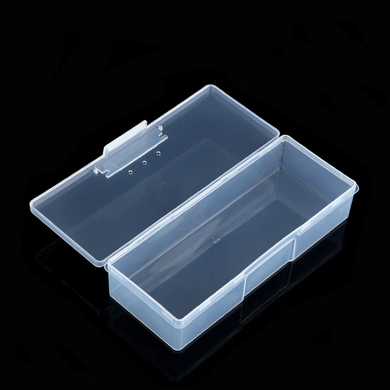 Plastic Box Storage Case for Professional Manicurist Nails Pedicure, Empty Nail Jewelry Storage Box Rectangular Storage Box