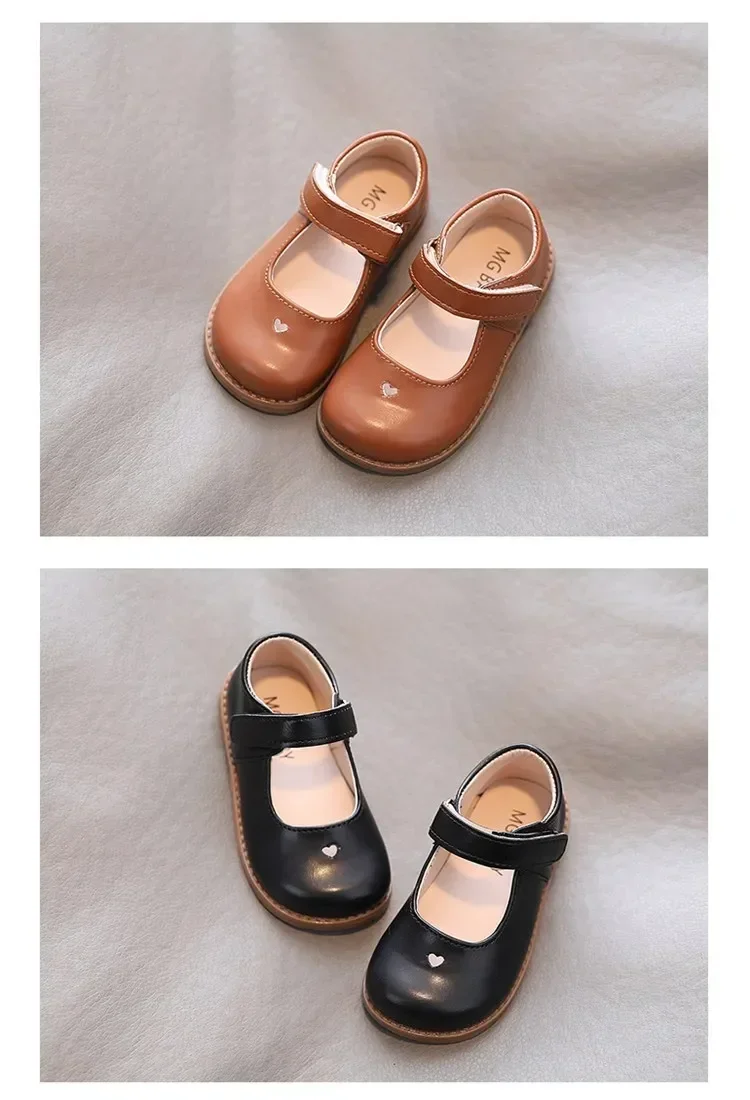 Girls School Retro Leather Shoes Autumn Spring New Korean Fashion Children\'s Super Soft Comfortable Shoes 1-6 Years OldY