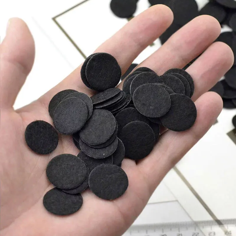 200pcs/lot 2.5cm Round Felt fabric pads accessory patches circle felt pads, fabric flower accessories