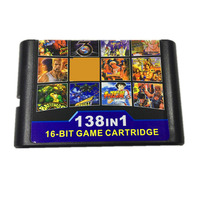 138 in 1 Hot Game Collection For SEGA GENESIS MegaDrive 16 bit Game Cartridge For PAL and NTSC Game consoles Version