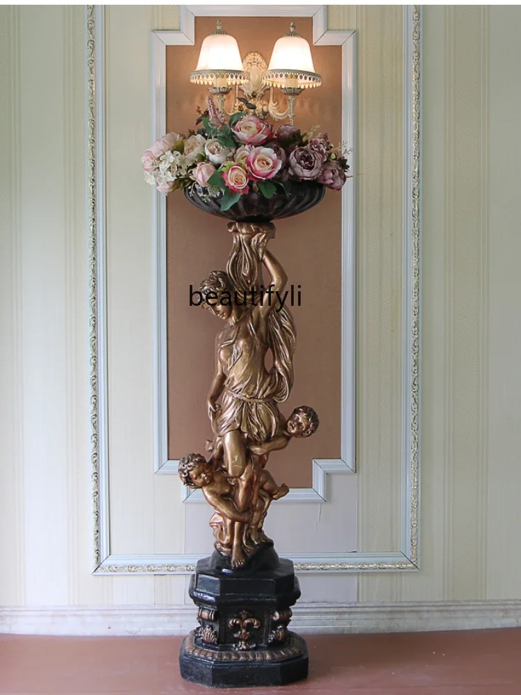

S7486 ss European-Style Modern Angel Lady Hotel Lobby Club Hallway Flower Arrangement Creative Ornaments