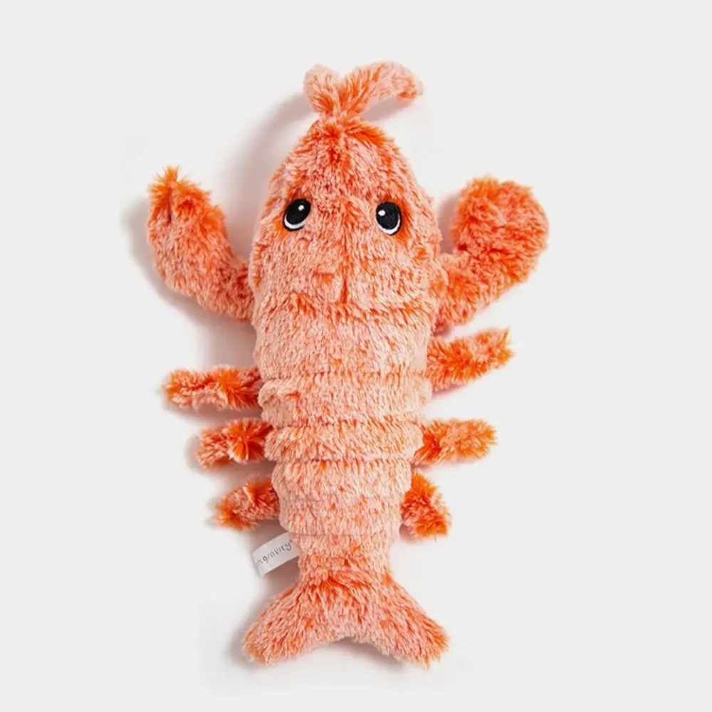 Throbbing Floppy Lobster Dog Toys Cute USB Charging 300mAh Electric Plush Dog Toys 26CM 5V Dog Chew Toys Dogs Cats