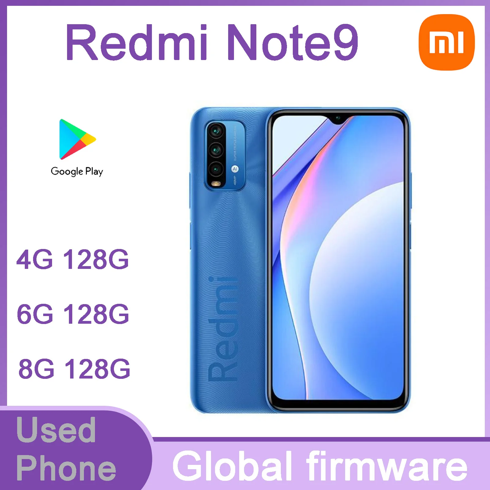 

Global Version Xiaomi Redmi Note 9 4G/9T Smartphone Celular 4GB 128GB 48MP 5020mAh Mobile Phone MTK Helio G85 Used Phones