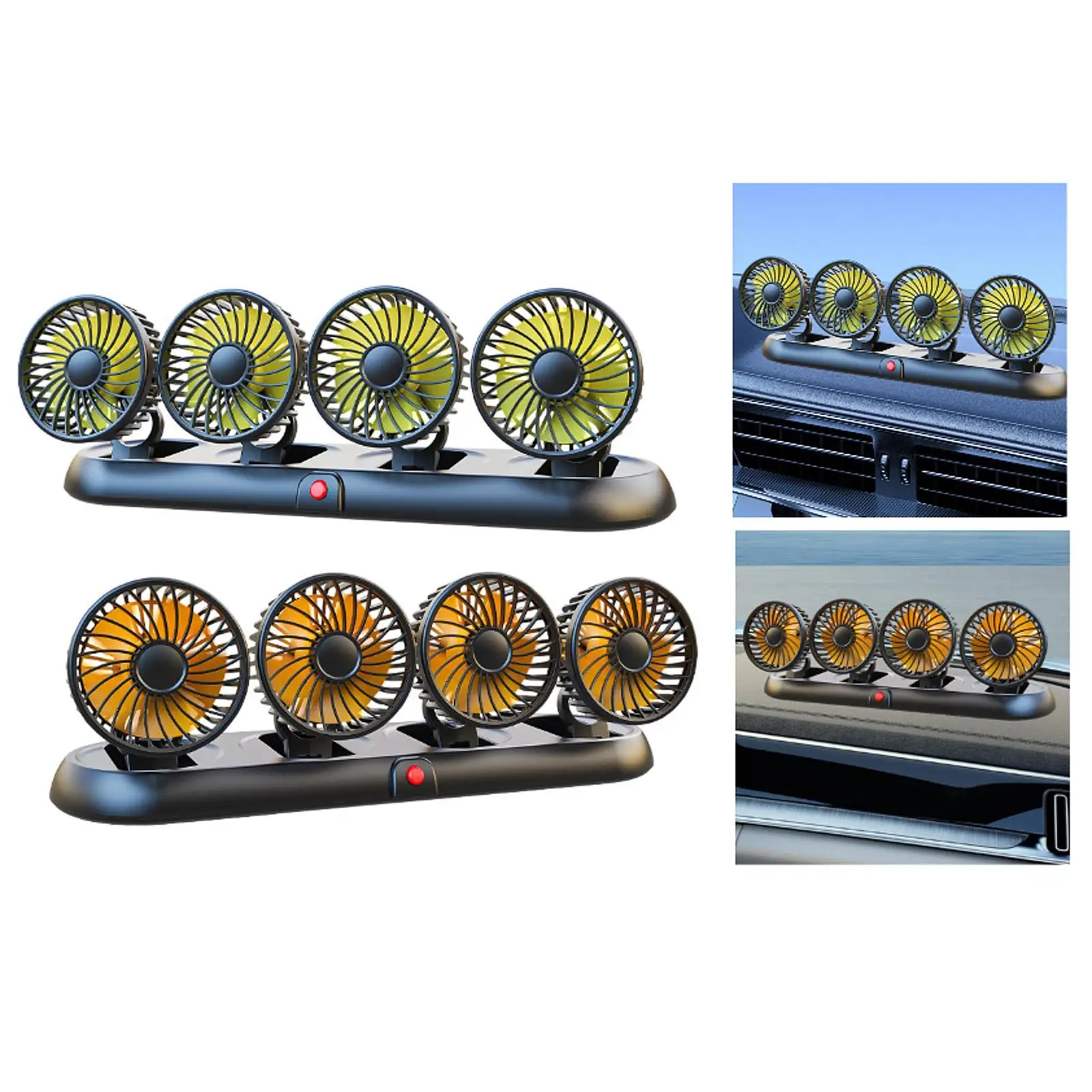 

Car Cooling Air Fan Adjustable Multipurpose for Sedan RV Boat Low Noise Folding