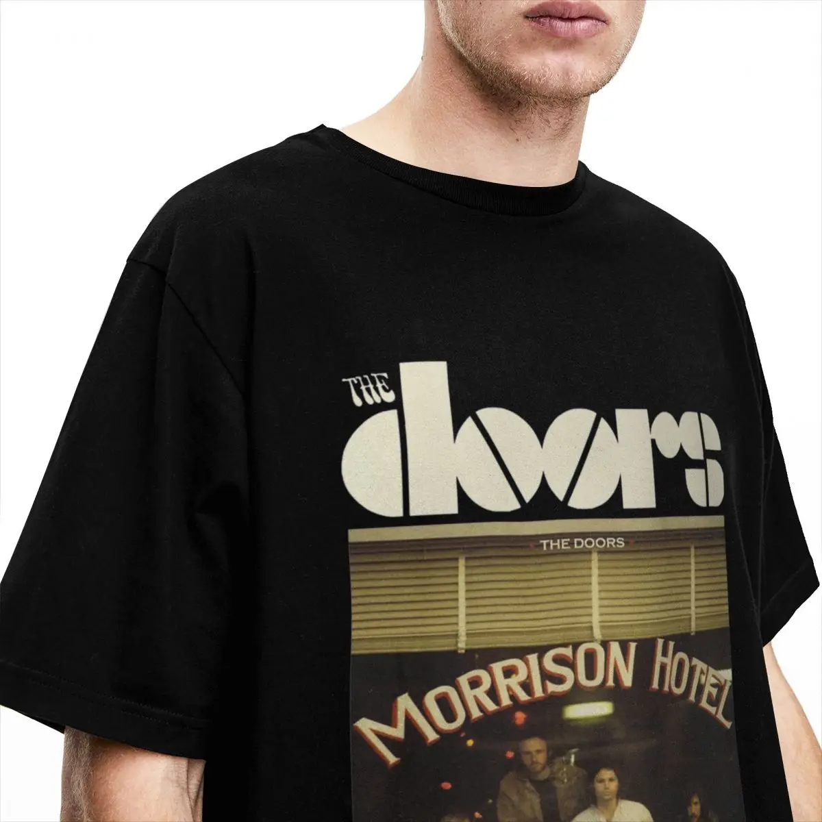 Men Women The Doors Band Morrison Hotel Shirt Accessories Pure Cotton T-shirt Clothing Casual Tee Shirt Adult