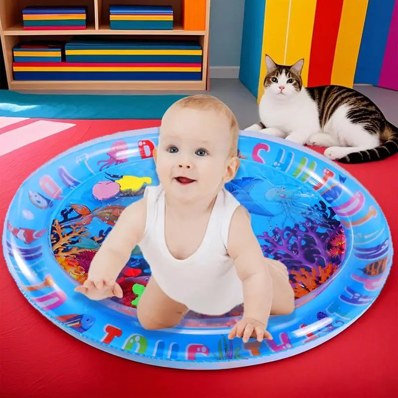 

Pet Water Bed Cat Play Mat Thickened Cooling Pad Easy Cleaning Scratch Resistant Non Slip for Playing Car Travel Camping