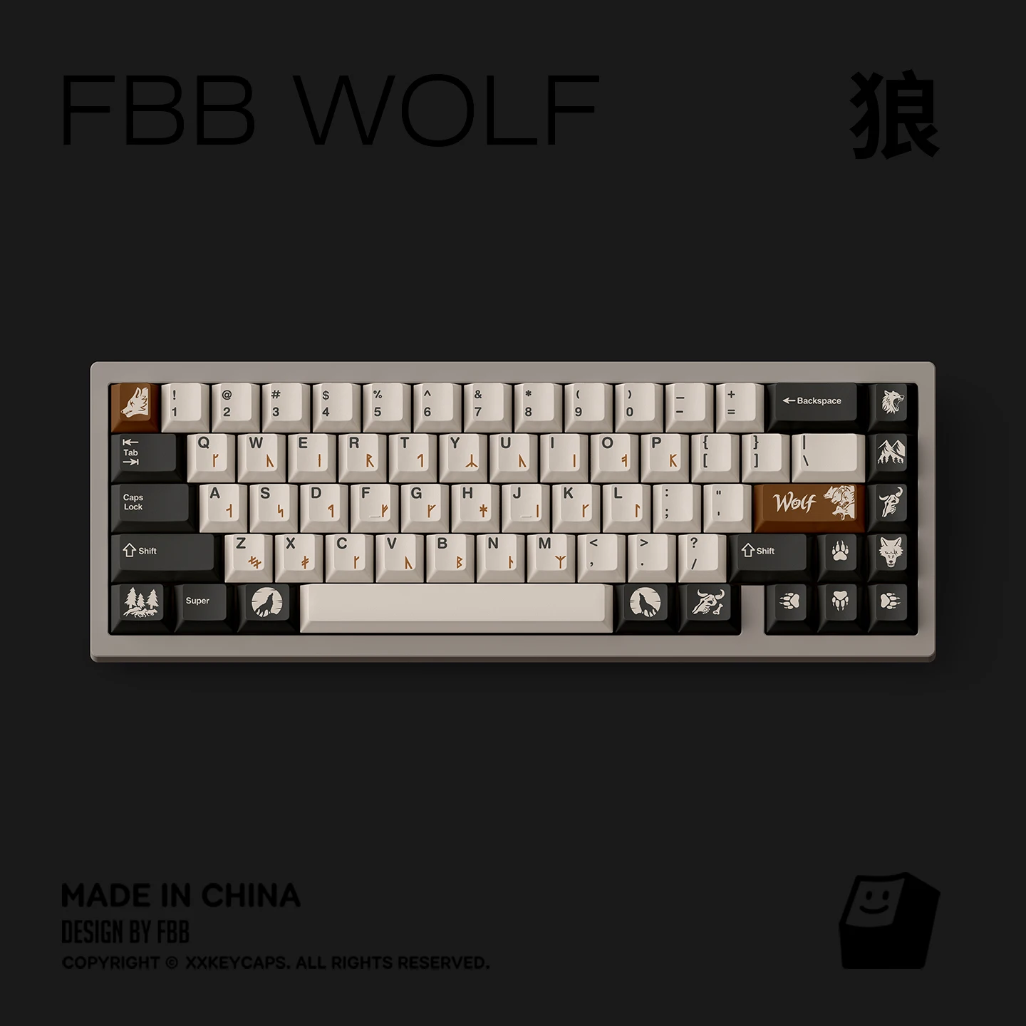 Wolf Style PBT Keycaps 145pcs for 60/84/98/100/108 Keyboard