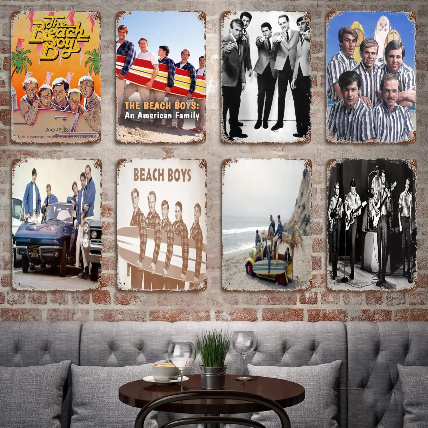 

The Beach Boys Bands metal Decor Poster Vintage Tin Sign Metal Sign Decorative Plaque for Pub Bar Man Cave Club Wall Decoration