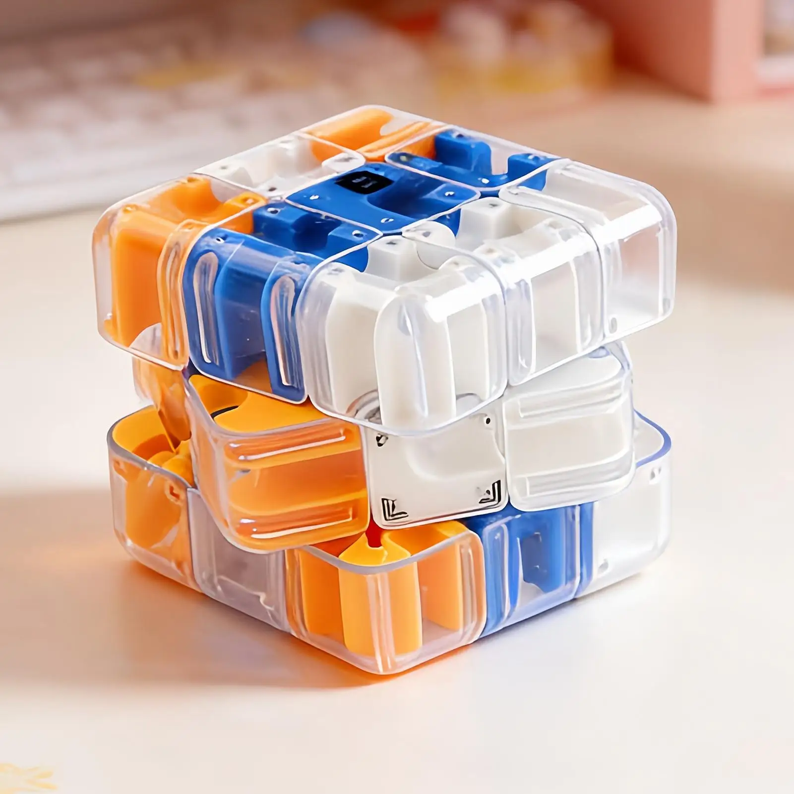 Cubo Labirinto 3D, Gioco Rompicapo, Giocattolo per Abbinamento Colori per Adolescenti, Allenamento della Concentrazione, Riduzione dello Stress, Sviluppo del Pensiero Logico