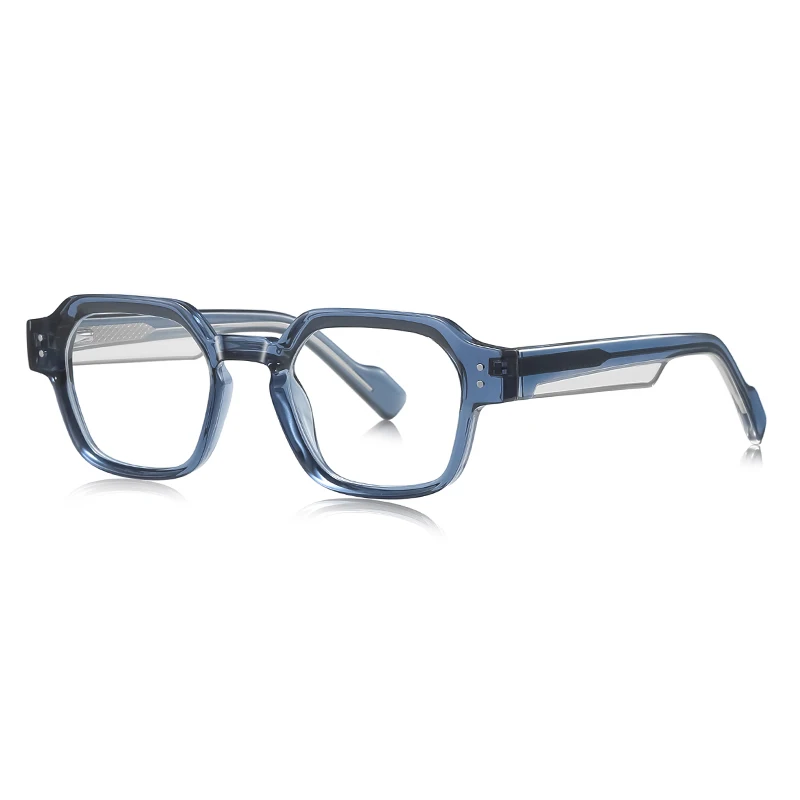 SZTZX نظارات قراءة بإطار مربع عصري جديد مضاد للضوء الأزرق للرجال والنساء، نظارات طبية بصرية مخصصة