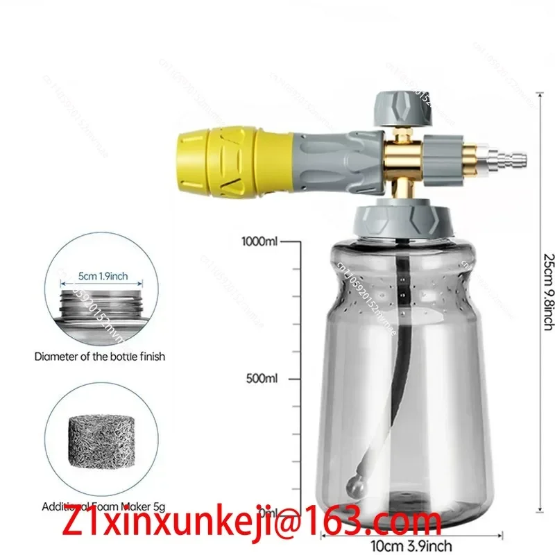 Hot Selling High-pressure Car Wash Spray Bottle Stainless Steel Ceramic Valve Core Anti Winding