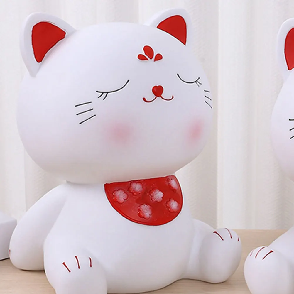 

Adorable Cat Shaped Piggy Bank Cute Cartoon Saving Pot Desktop Decoration High Capacity Money Storage for Kids Home Gift
