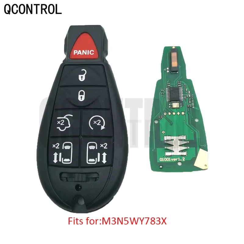 

QCONTROL 7BT Car Key for Chrysler Smart Door Lock 300 Town & Country Frequency 433MHz M3N5WY783X / IYZ-C01C Auto Control Ala