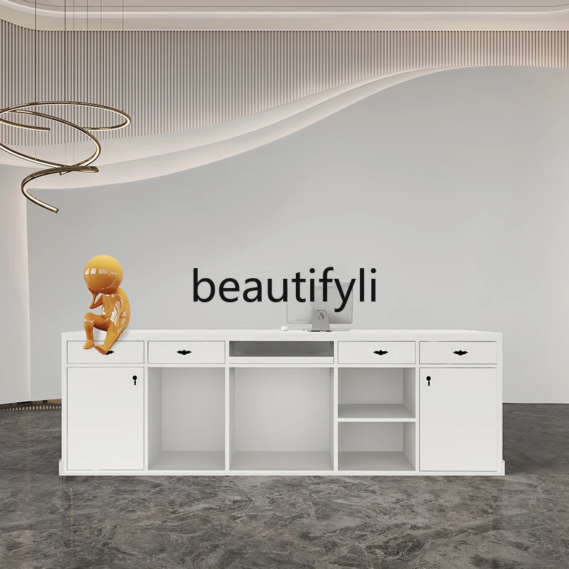 

Wabi Sand Wind Landscape Wind Reception Desk Beauty and Health Club