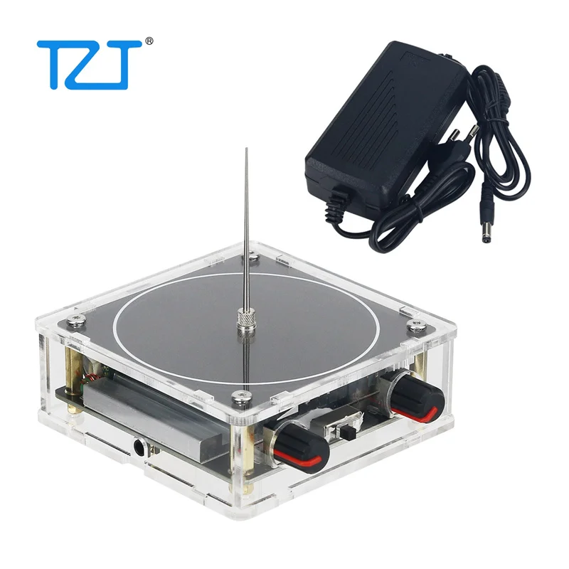 TZT Music Tesla Coil High Frequency Bluetooth and Audio Cable Connection Coil Touchable Musical Tesla Coil with 48V Input