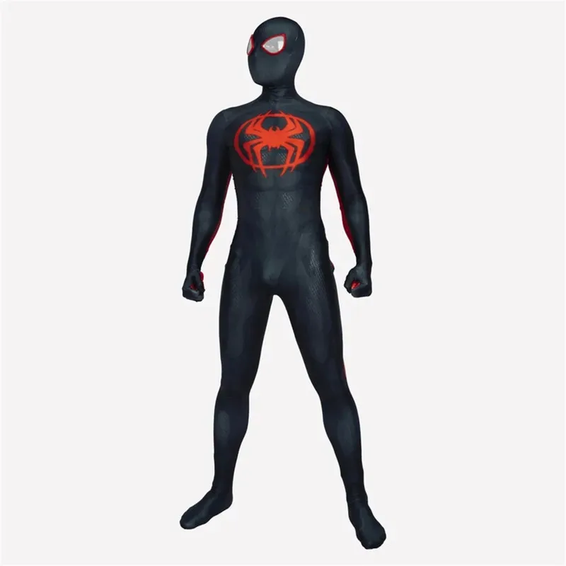 Halloween Miles Morales Across the Spiderverse Cosplay Costume SpiderSuit Zentai Bodysuit Men Adults  Party Jumpsuits