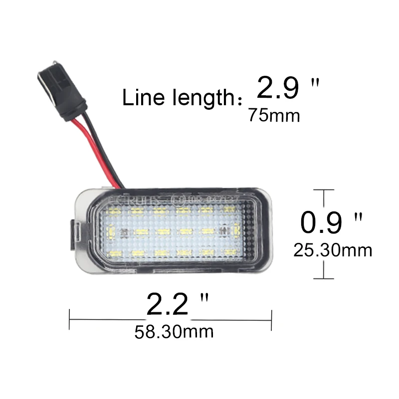 2X أضواء لوحة ترخيص LED لكرنفال C-MAX 2 واط 6500 كيلو 12 فولت لأضواء لوحة الترخيص Mondeo Cuga Galaxy S-Max