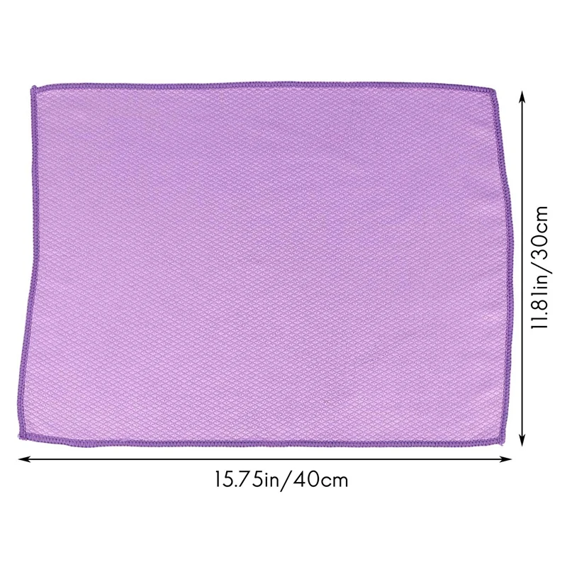 5Pieces Fish Scale Rags Super Absorbents Microfiber Polishing Cleaning Cloths Reusable Glass Wiping Rags 30X40cm