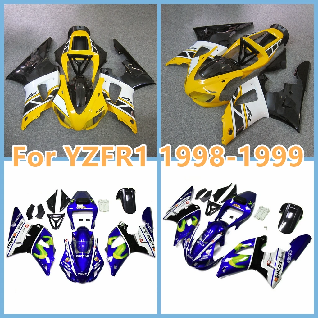 

Full Bodykit for YAMAHA YZFR1 1998 1999 YZF R1 ABS ZXMT Fairing 98 99 YZF-R1 Sportbike Road Racing Aftermarket Yellow black