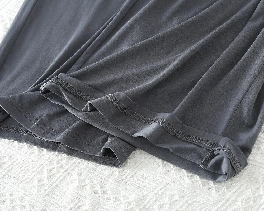 2025 New Summer Women's New Product Ladies Capris All Cotton Wide Leg Pants Ice Silk Casual Capris Home Pants Shorts Comfortable