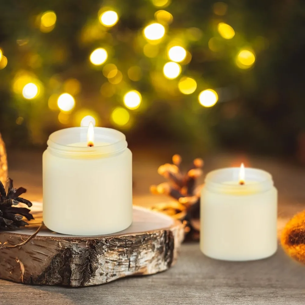 شموع برطمان ميسون صغيرة لعيد الميلاد 3.5 أونصة معطرة بالجملة 10 عطور هدايا للعلاج العطري لحفلات الزفاف وحفلات استقبال المولود الجديد #6