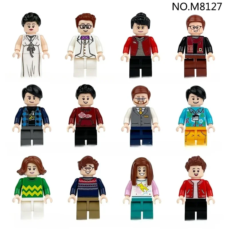 Kinder Bausteine Spielzeug Mini Figur Humanoiden Puppen Cartoon Charakter Geburtstag Geschenk Pädagogisches Spielset für Kinder