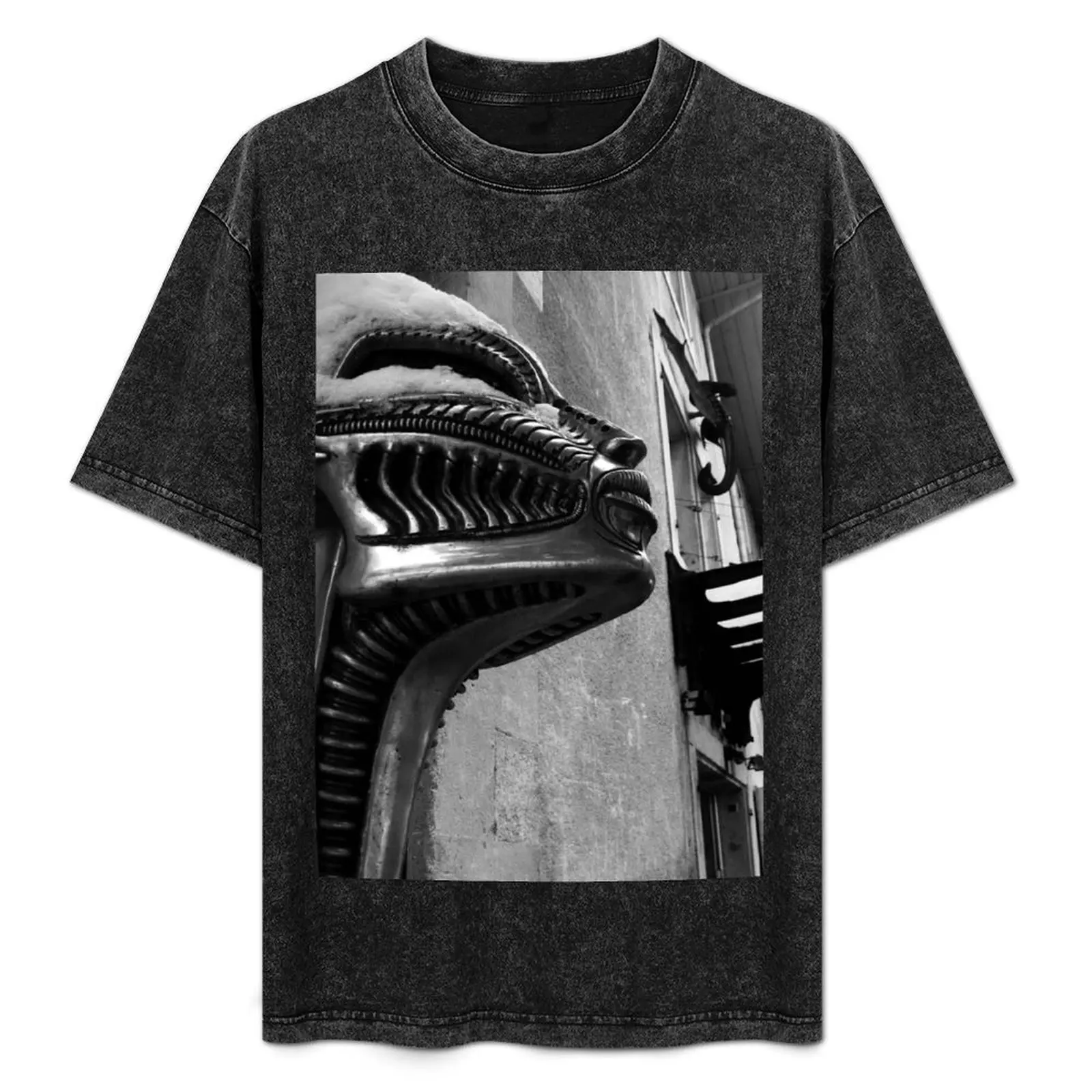 

H R Giger Museum Statue. Gruyeres, Switzerland T-Shirt graphics graphic tee shirt kawaii clothes plus size clothes mens t shirt