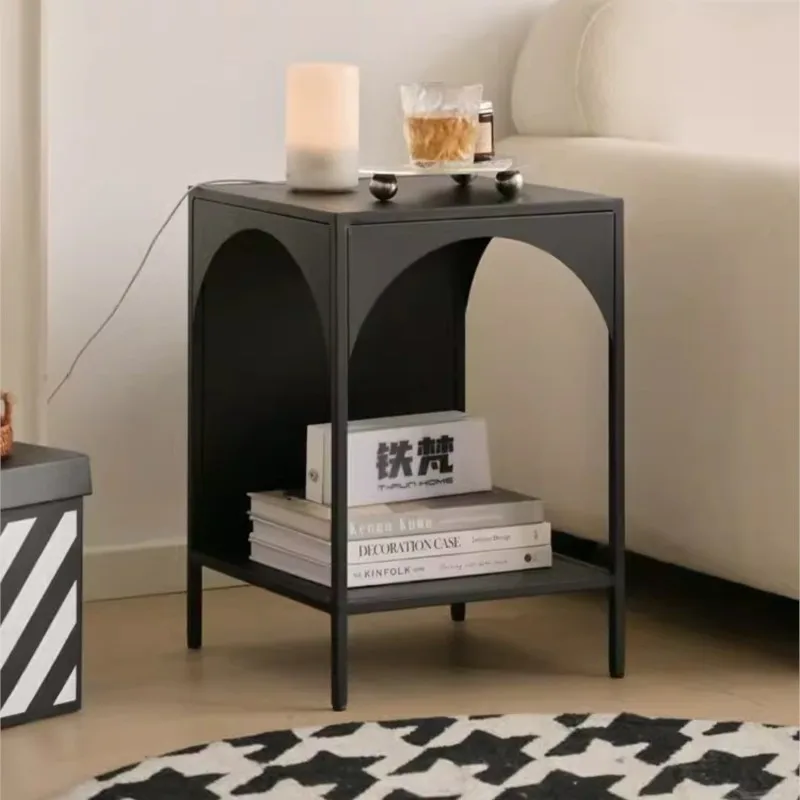 MOMO Cream Style Living Room Sofa Side Shelf Bedroom Bedside Small Side Table Creative Mini Bedside Table Small Coffee Table