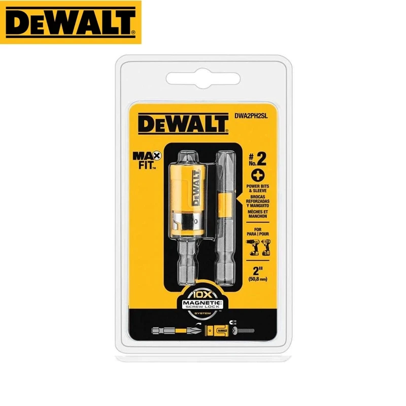 DEWALT 스크루 드라이버 비트, MAXFIT 2 인치 임팩트 드라이버 PH2 필립스 비트 세트, 스위블 마그네틱 흡입 컵 포함, DWA2PH2SL