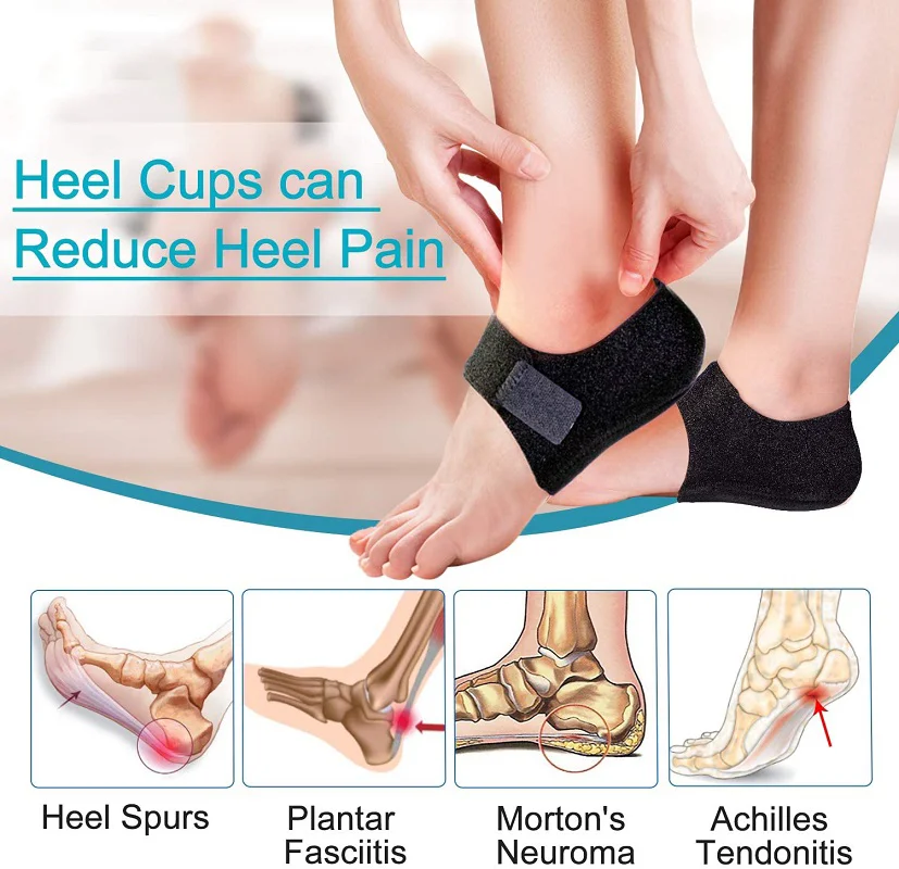 Gel Heel Pad Pain Relief for Plantar Fasciitis Sock Worn in Shoes Thin Heel Spur Foot Skin Care Protectors Heel Sleeves