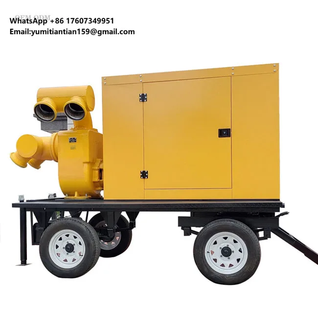 Agricultural Irrigation  Industrial Sewage Pump Truck High Flow Intelligent Diesel Self-Priming Centrifugal Dewatering Equipment