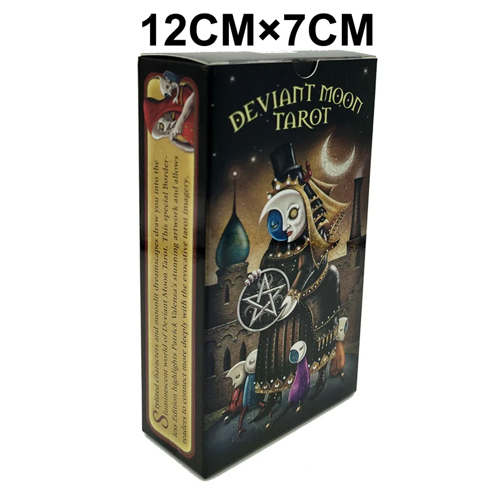 Deviant Moon Divination Tarot Randlose Ausgabe mit Reiseführer, einzigartige Tarotkarten, 78er Tarotkarten, individuelles Design