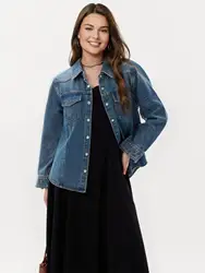 DUSHU Fashion Denim Shirt Long-sleeved Jacket 2025 Spring Summer New Holiday Season Top Commuter Versatile Jacket 25DS81066