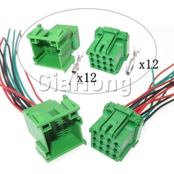 1 Set 12 Ways 1-967627 8-968972-1 AC Assembly Automobile CD Player Electrical Plug 1-967627-1 Car Unsealed Wire Cable Connector