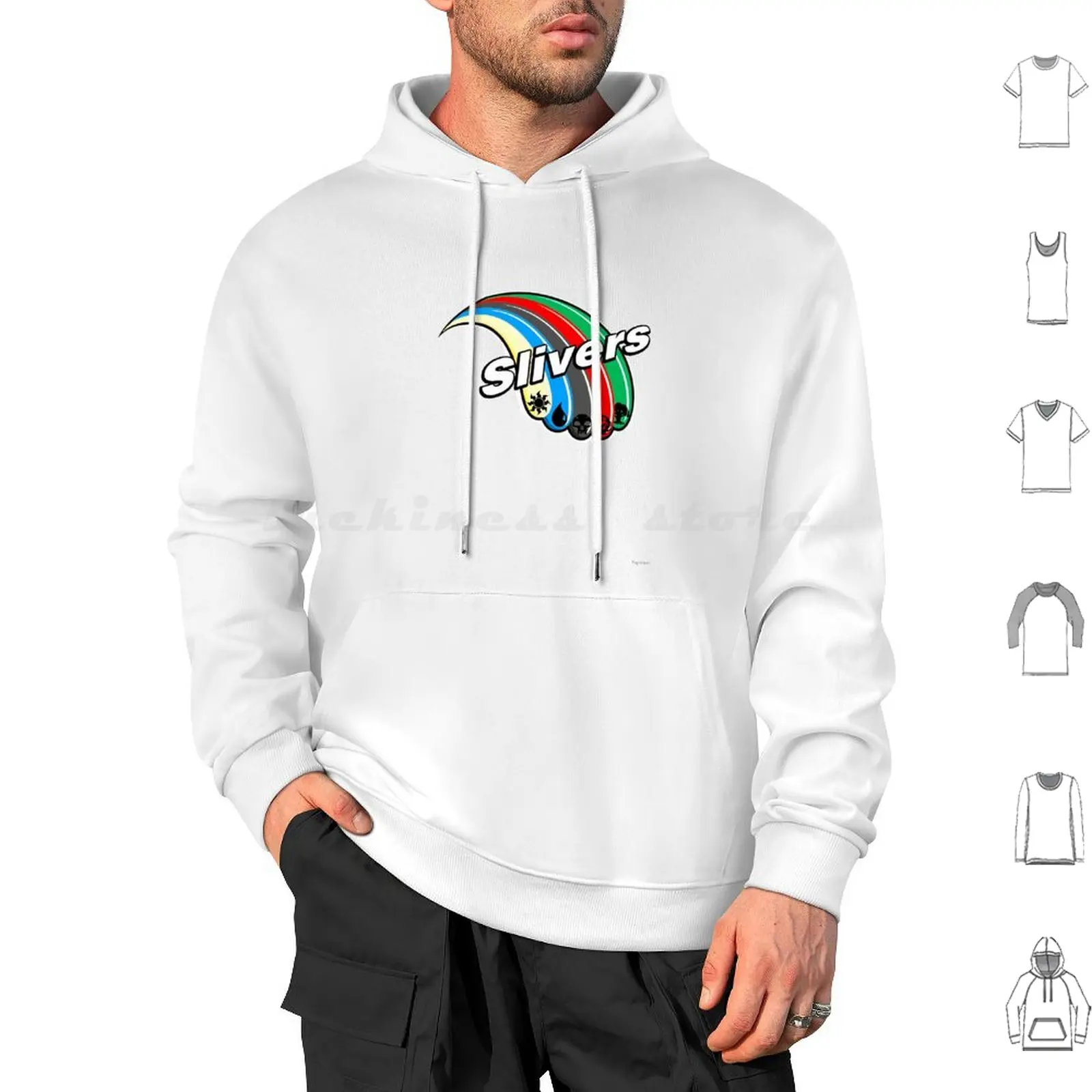 

Slivers Hoodies Long Sleeve Slivers Painbow Five Colour