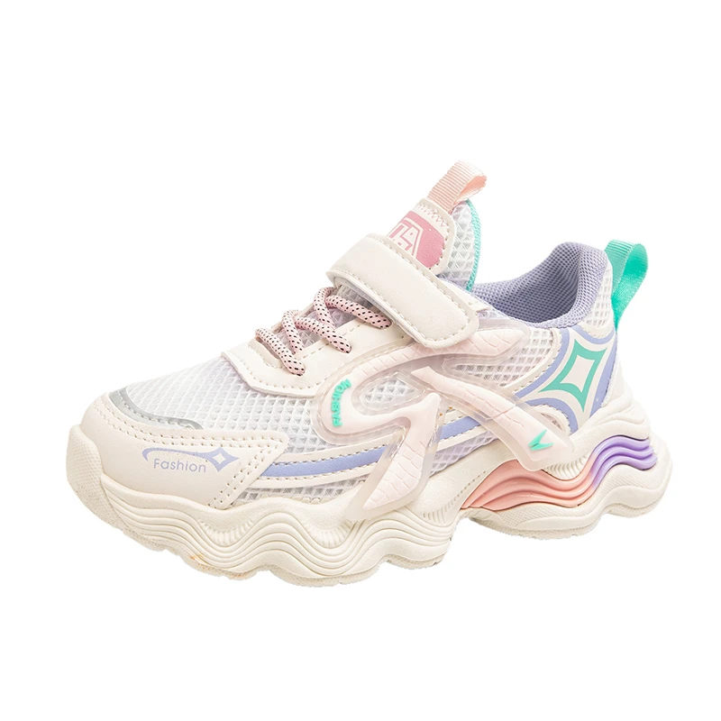 Kids Mesh Basketball Sneakers Outdoor Breathable Running Shoes Light Soft Tenis Non-slip Children Shoes Four Seasons Sneakers