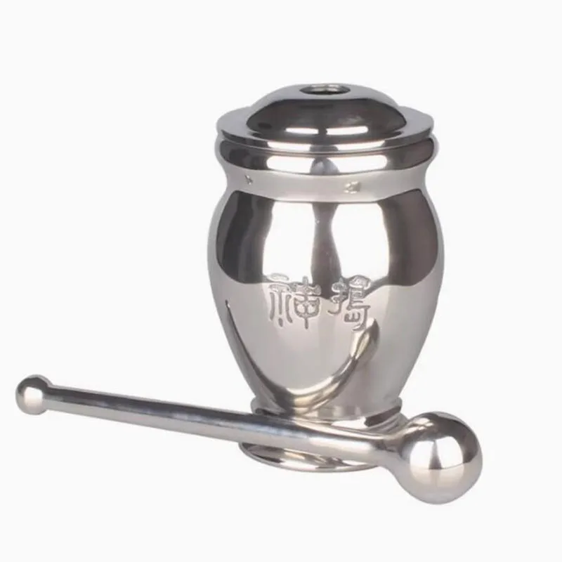 Advanced Heavy Duty 304 Stainless Steel Mortar, Pestle Kit - 500ml Capacity (including flat and round pestle)