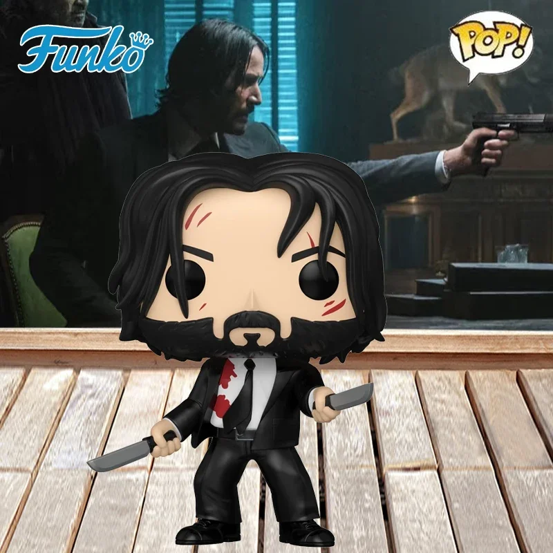 Funko POP Oryginalna Figurka Anime John Wick 1763 Figurka Akcji Zabawki dla Chłopców Dziewcząt Prezent Kolekcjonerski Model Ozdoby