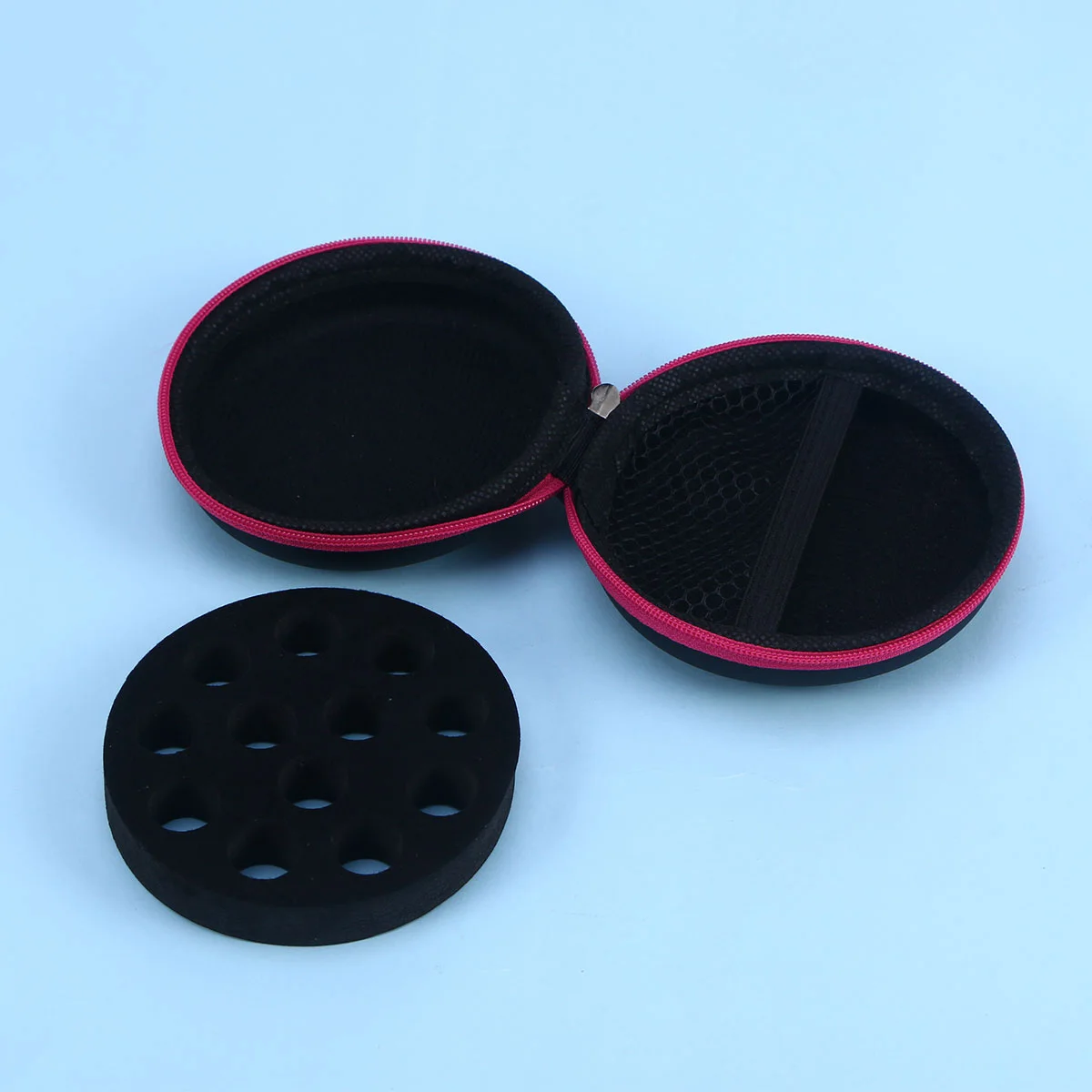 Sac de rangement rond Faux Portable à 12 grilles, pour huiles essentielles, étui de transport antichoc, accessoires de voyage, usage domestique