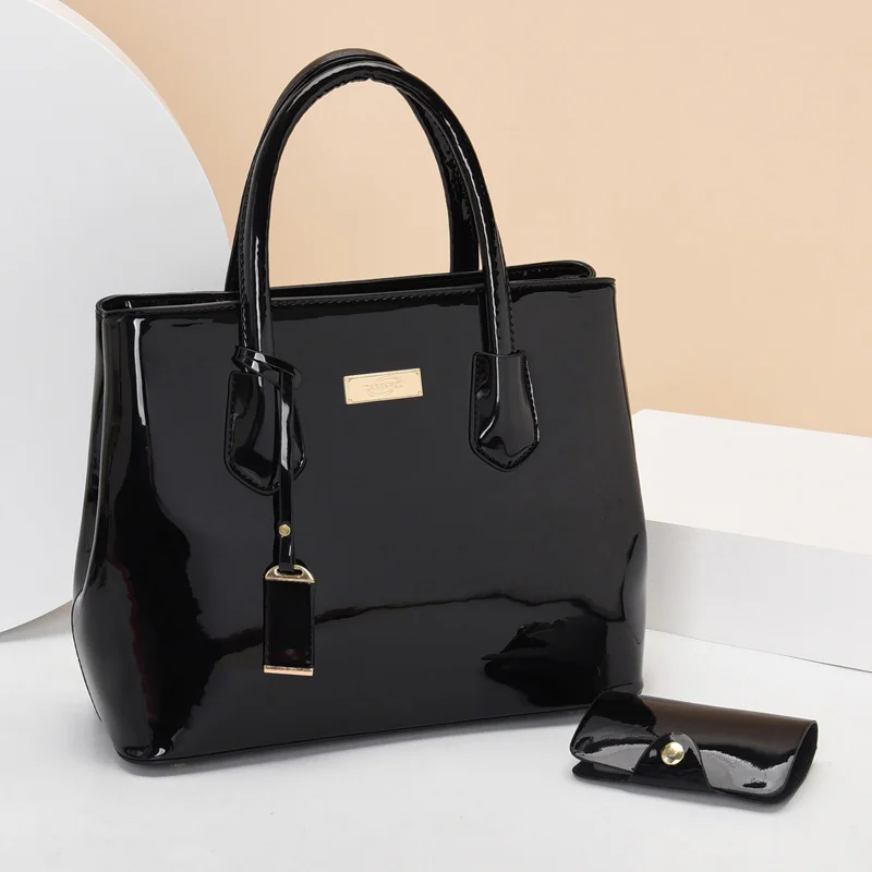 Women Handbags High Quality Patent Leather Women\'s Bag Fashion Shoulder bag Luxury Tote bag+card package Designer Messenger Bags