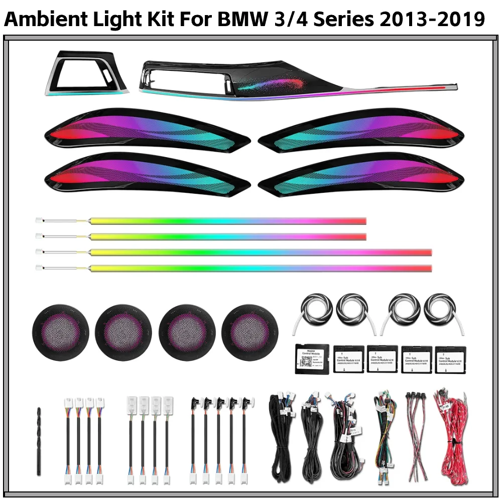

Upgrade LED Car Interior Ambient Lighting for BMW 3/4 Series 3GT F30 F31 F34 F36 2011-2019 Decoration Parts Accessories