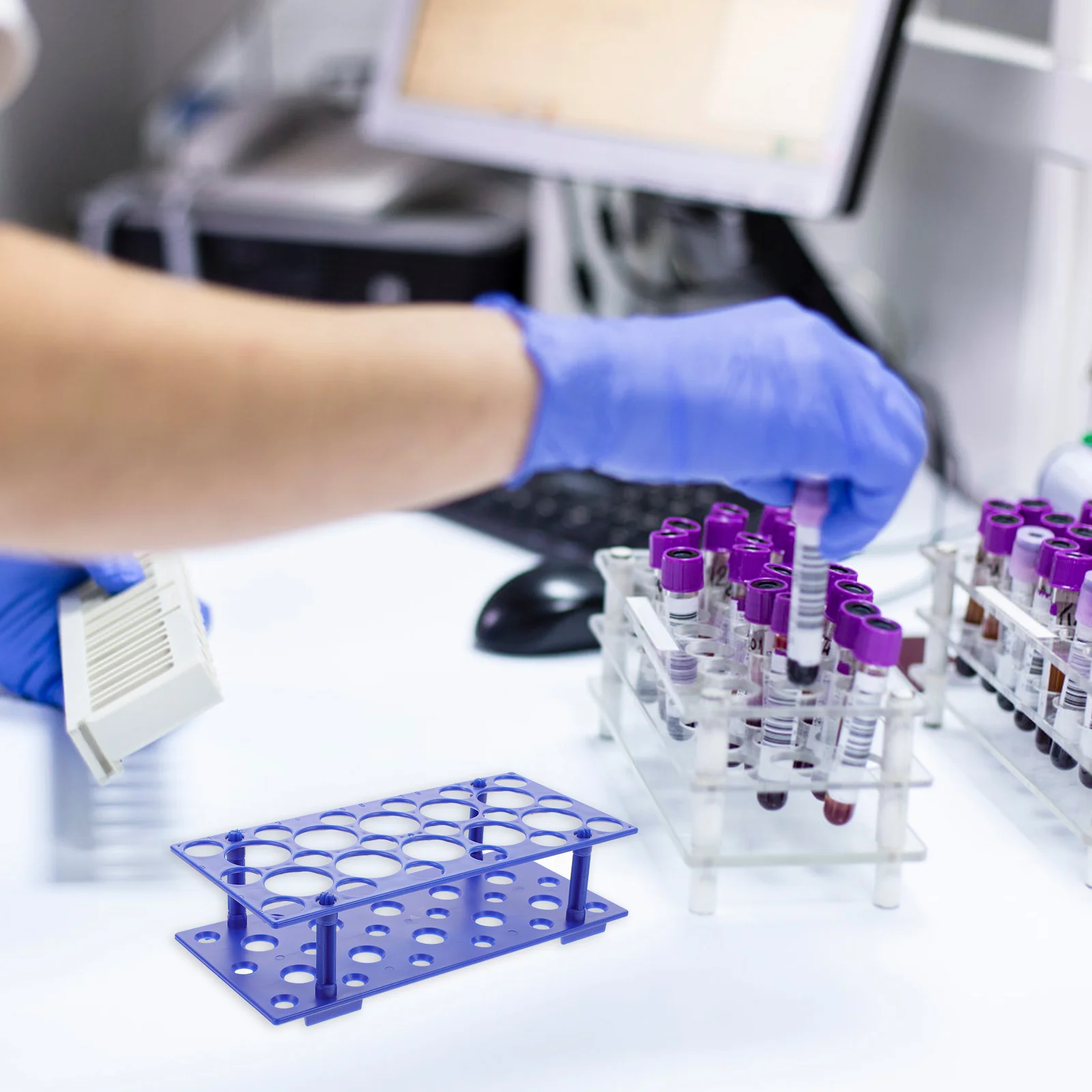 

2Pcs Detachable Centrifuge Tube Holder Test Tube Racks Stable Plastic Stand Desktop Organizer Laboratory Supplies for 15ml 50ml