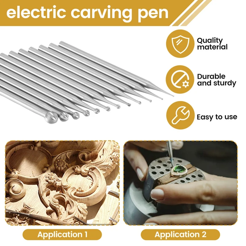 

Round Shape Ball Burr 12Pcs Round Shape Ball Burr Set - 3/32Inch Shank Jewelry Making Burs Round Ball Shape Engraving Bits