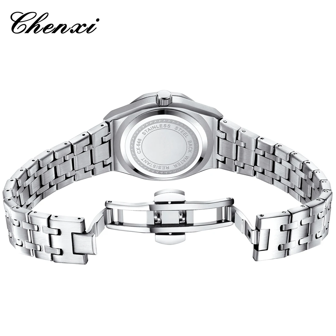 CHENXI NEW Women\'s Watches 2024 Silver Stainless Steel Quartz Waterproof Wristwatch Brand Luxury Elegant Watch For Female Gifts