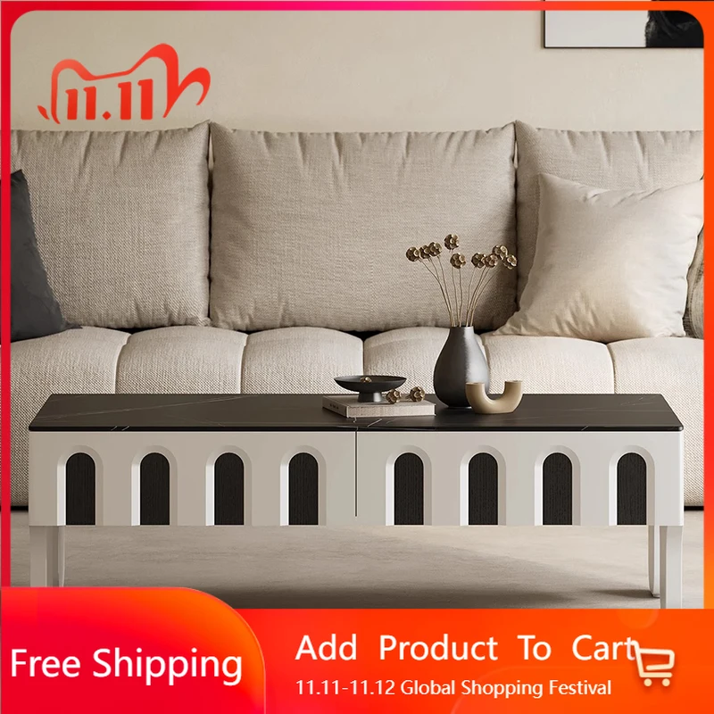 

Nordic Designer Coffee Table Living Room Modern Wood Italian Coffee Table Aesthetic Storage Mesa Auxiliar Postmodern Furniture