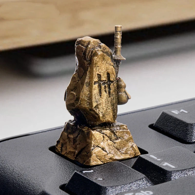 Where Winds Meet Boundary Monument Metal Keycaps Keyboard Accessories Chinese Martial Arts Games Retro Desktop Ornament Toys