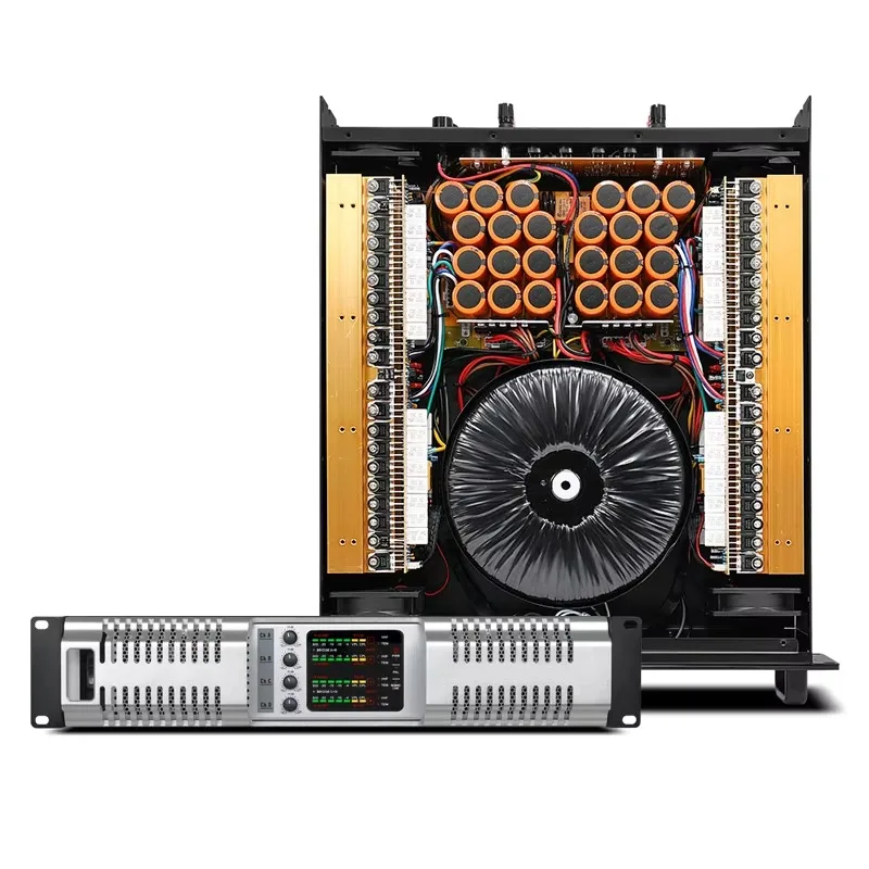Hot Selling 4 Channels 1000W 2U Class H Amplifiers DJ Bass High Powerful Sound System Power Amplifier