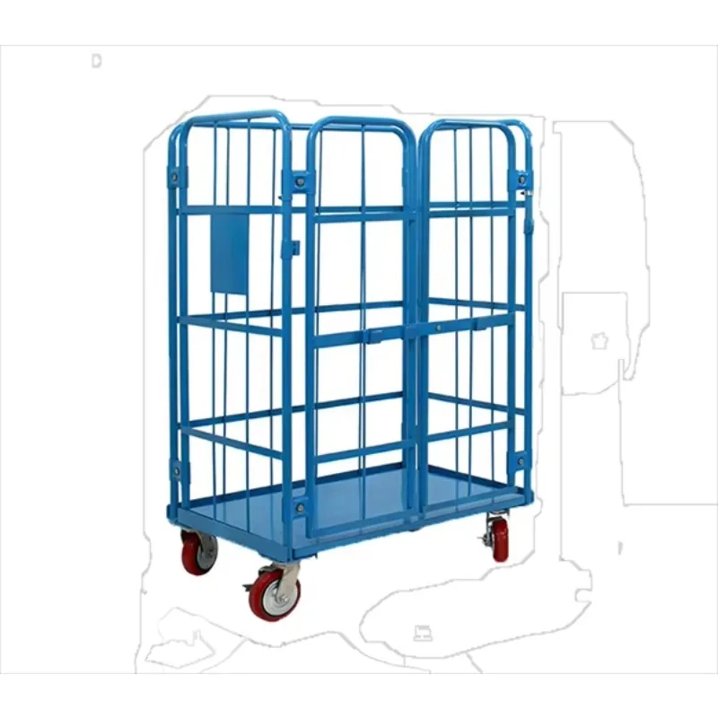 Warehouse storage 500kgs folding  roll container high quality  roll cage trolley